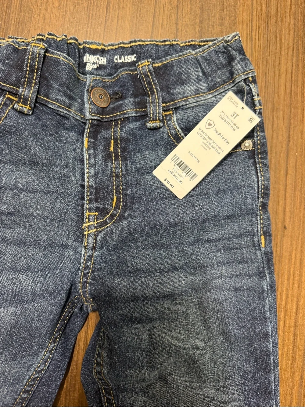 OshKosh B'gosh Men's Straight Dark Blue Denim Jeans